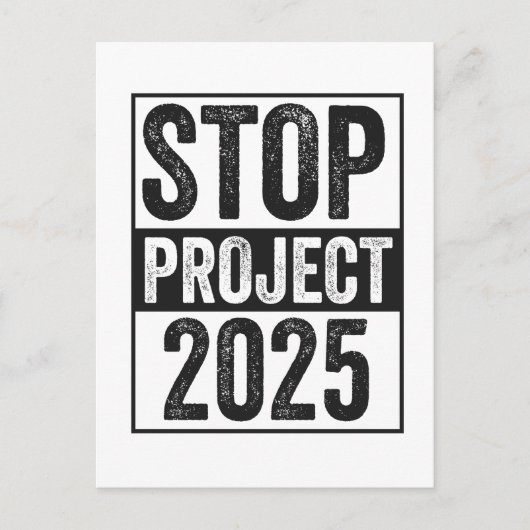 Stop Project 2025 Trump Harris Amerikaanse patriot Uitnodiging Briefkaart (Voorkant)