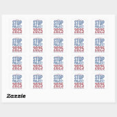 Stop Project 2025 Trump Harris Amerikaanse Patriot Vierkante Sticker (Vel)