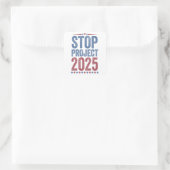Stop Project 2025 Trump Harris Amerikaanse Patriot Vierkante Sticker (Tas)