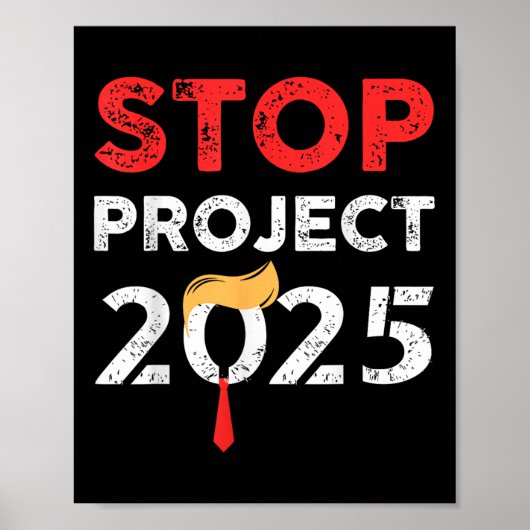 Stop Project 2025 Trumps Project tegen Trump Poster (Voorkant)