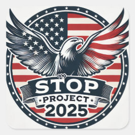 STOP Project 2025 Vierkante Sticker