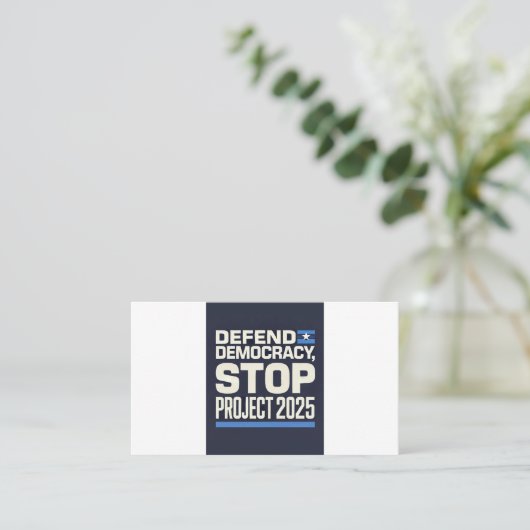 STOP Project 2025 Visitekaartje (Staand voorkant)