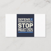 STOP Project 2025 Visitekaartje (Voorkant)