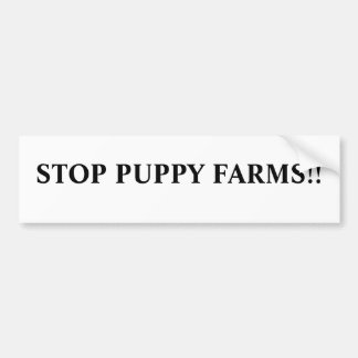Stop puppy boerderijen! bumpersticker