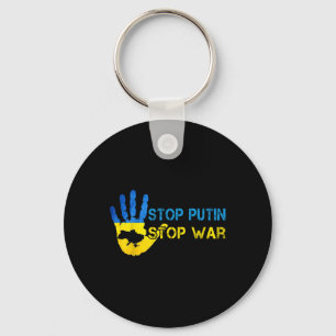 Stop Putin Stop Oorlog Steun Oekraïne Ik Sta Aan U Sleutelhanger