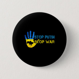 Stop Putin Stop Oorlog Steun Oekraïne Ik Sta Met U Ronde Button 5,7 Cm
