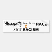 STOP RACISME, BEVORDERING VAN DE GELIJKHEID VAN bu Bumpersticker (Voorkant)