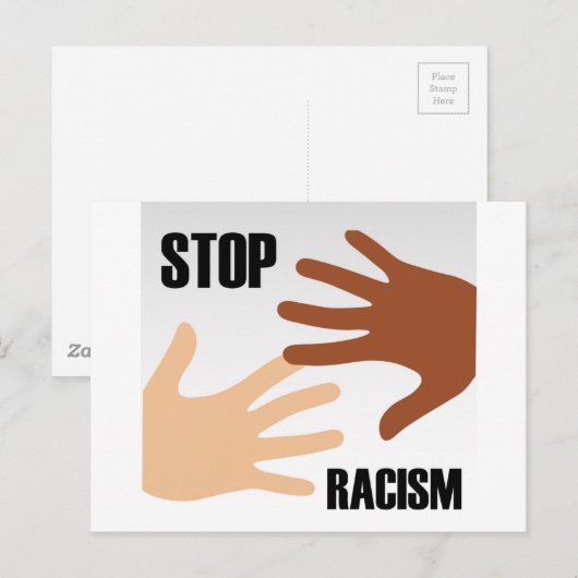 Stop racisme briefkaart (Voorkant / Achterkant)
