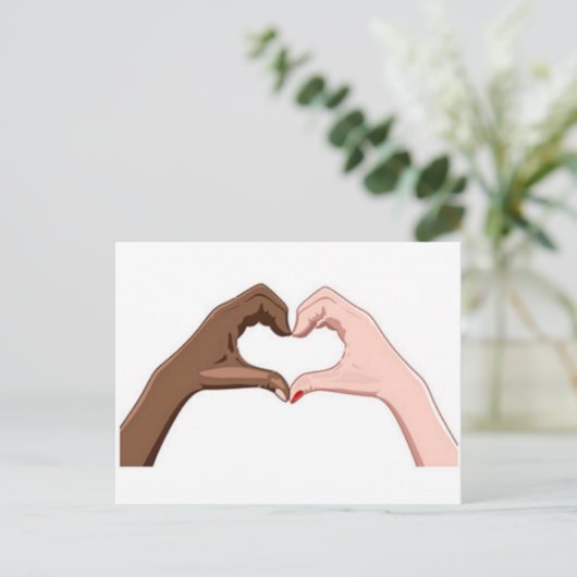 Stop racisme briefkaart (Staand voorkant)