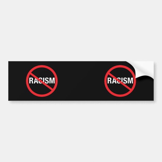 Stop racisme bumpersticker (Voorkant)