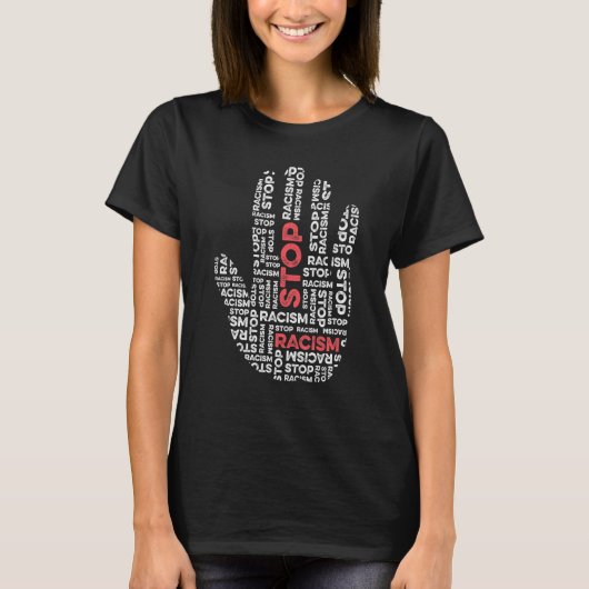 Stop racisme feminist t-shirt (Voorkant)