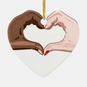 Stop racisme keramisch ornament