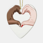 Stop racisme keramisch ornament (Links)