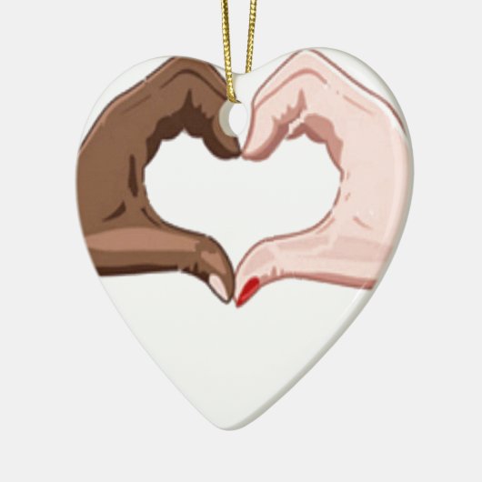 Stop racisme keramisch ornament (Links)