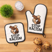 Stop racisme ovenwant & pannenlap set (Top down)