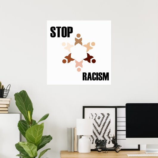 Stop racisme poster (Thuiskantoor)