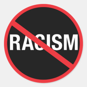 Stop racisme ronde sticker