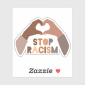 Stop racisme sticker (Vel)