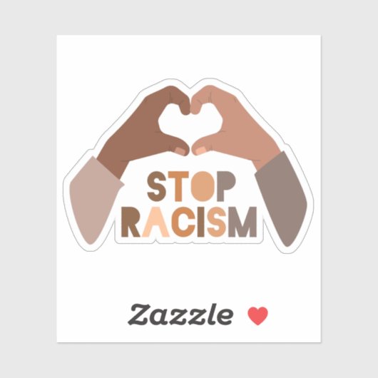 Stop racisme sticker (Vel)