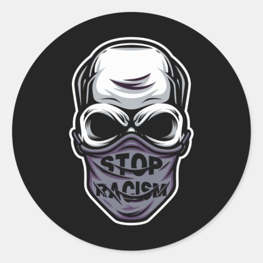 Stop racisme Sticker (Voorkant)