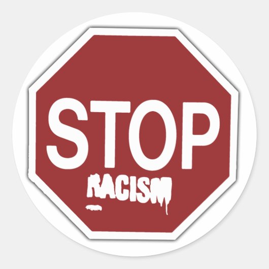 stop racisme sticker (Voorkant)