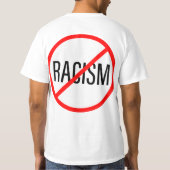 Stop racisme t-shirt (Achterkant)