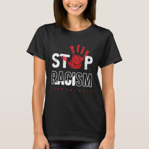 Stop racisme tegen rechts t-shirt