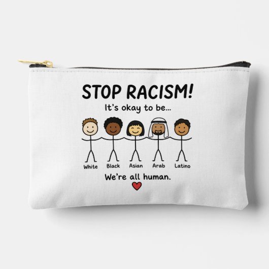 Stop racisme we zijn allemaal mensen etui (Voorkant)