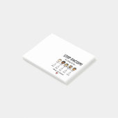 Stop racisme we zijn allemaal mensen post-it® notes (Schuin)