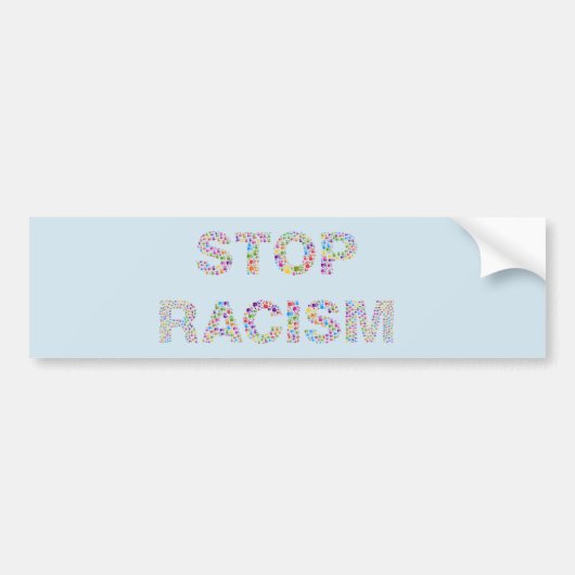 Stop racistische Bumpersticker (Voorkant)