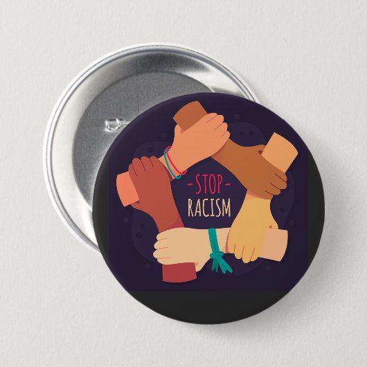 Stop racistische Button (Voorkant /achterkant)