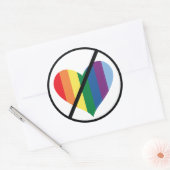 Stop Regenboog Liefde Ronde Sticker (Envelop)