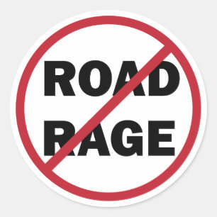 Stop Road Rage Ronde Sticker