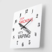  Stop roken Vierkante Klok (Hoek)