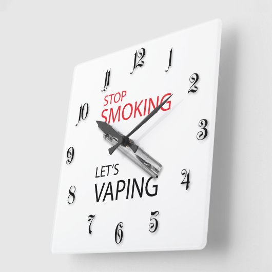  Stop roken Vierkante Klok (Hoek)