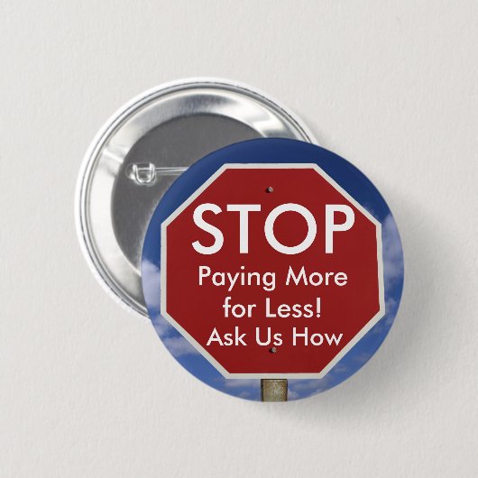 STOP RONDE BUTTON 5,7 CM (Voorkant /achterkant)