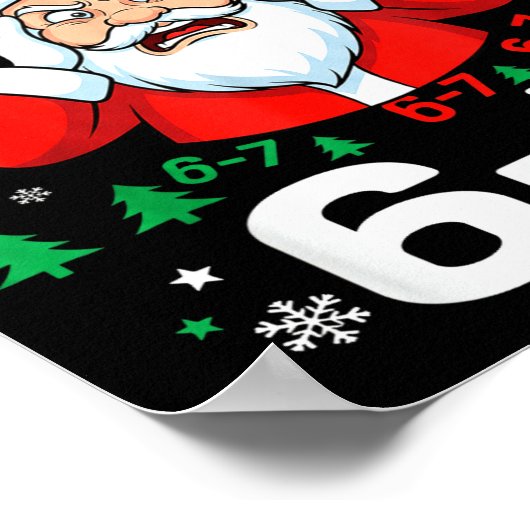Stop Saying, Funny 67 Six Seven Christmas Santa Wo Poster (Hoek)