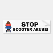 STOP SCOOTER ABUSE! Bumperstickers (Voorkant)