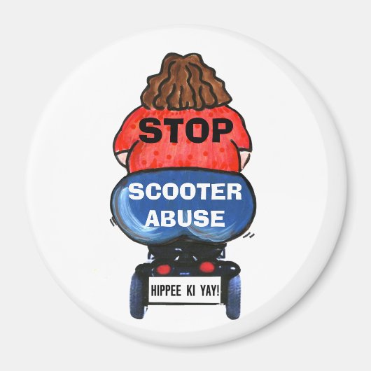STOP SCOOTER ABUSE magneten (Voorkant)