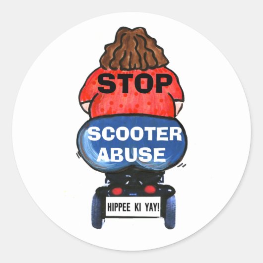 STOP SCOOTER ABUSE stickers (Voorkant)