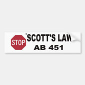 STOP SCOTT'S WETTELIJKE BUMPERSTICKER (Voorkant)