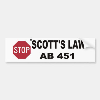 STOP SCOTT'S WETTELIJKE BUMPERSTICKER