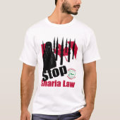 STOP SHARIA LAW (canada) T-shirt (Voorkant)