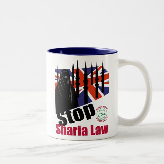 STOP SHARIA UK TWEEKLEURIGE KOFFIEMOK (Rechts)