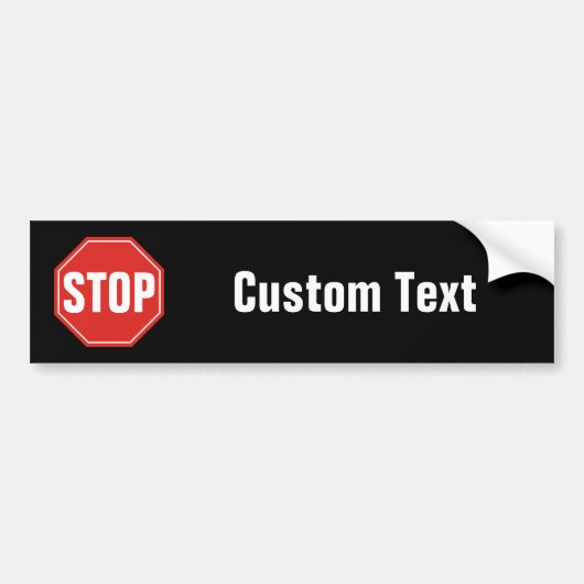 STOP Sign Bumpersticker (Voorkant)
