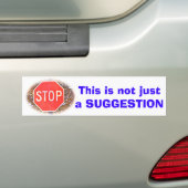 STOP SIGN BUMPERSTICKER (Op auto)