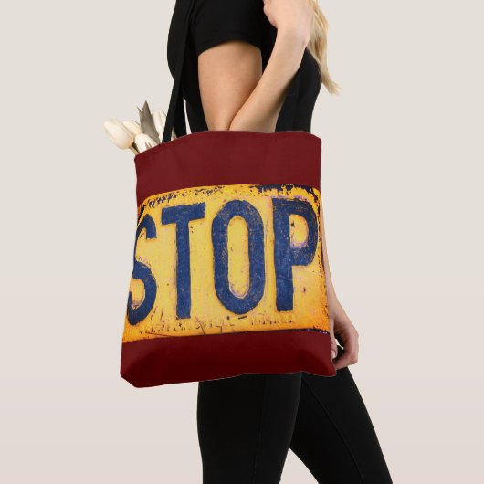 STOP Sign Canvas tas (Dichtbij)