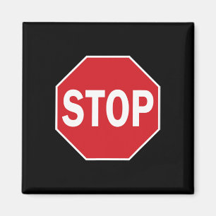 Stop Sign Gift Novelty Road Signalering Halloween Magneet