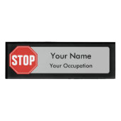 STOP Sign Name Tag (Voorkant)