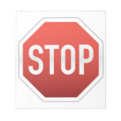 STOP sign Notitieblok (Voorkant)